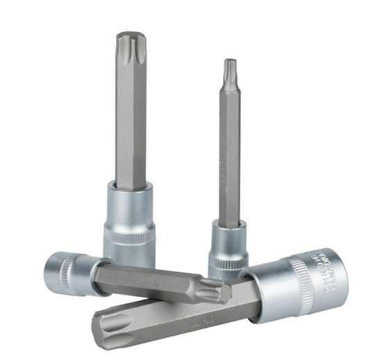 JBM Дълги Битови ключове с Torx и Квадратно Гнездо 1/2'', 3/8'' Комплект 7бр