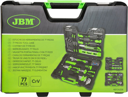 JBM Werkzeugkoffer mit 77 Werkzeugen