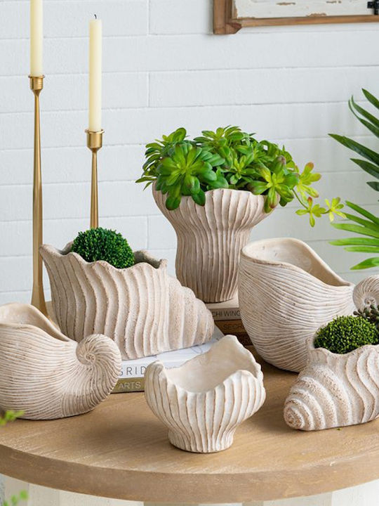 Artekko Cement Planter Concrete Beige 19x18.5x14cm.