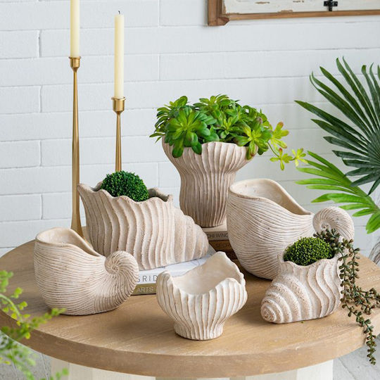 Artekko Cement Planter Concrete Beige 19x18.5x14cm.