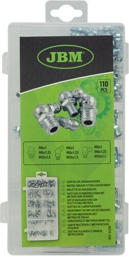 JBM 53359 Grease Nipple Power Tool Accessories Set 60 Pieces