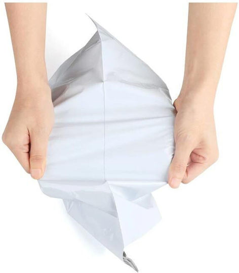 Set Courier Packaging Bags Self Adhesive 50 Pieces White B4 26x35 Cm Aria Trade