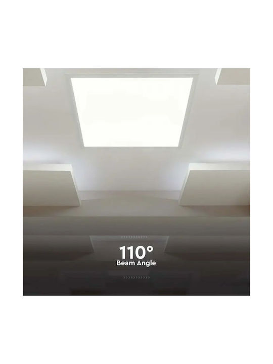 V-TAC Τετράγωνο Χωνευτό LED Panel 40W με Ψυχρό Λευκό Φως 6500K 60x60εκ.