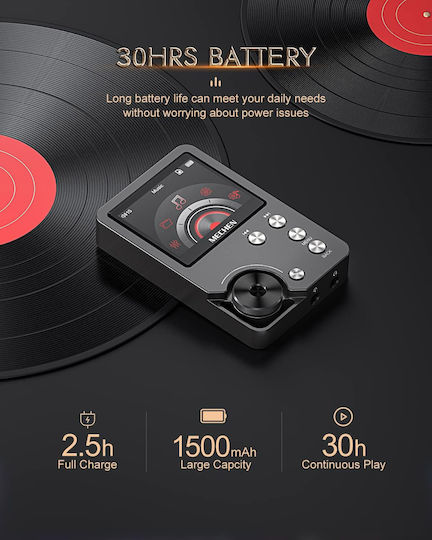 Mechen M30 Hi-Res MP3 Player 64GB With 2 Inch Black Screen
