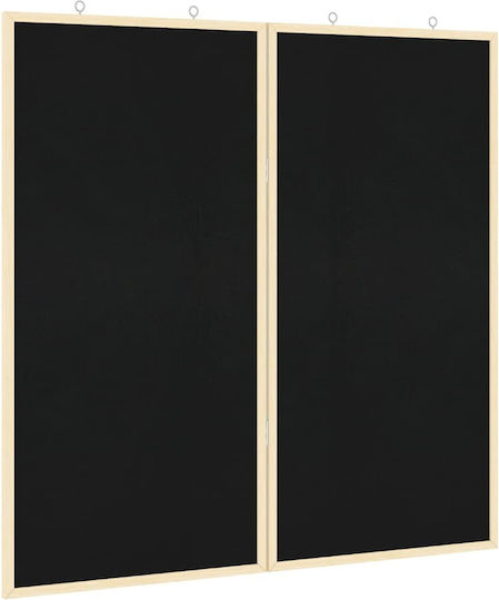Chalk Board Black 80 X 1.4 X 80 Cm Solid Pine Wood 42015928