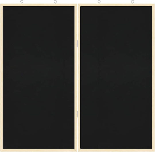 Chalk Board Black 80 X 1.4 X 80 Cm Solid Pine Wood 42015928