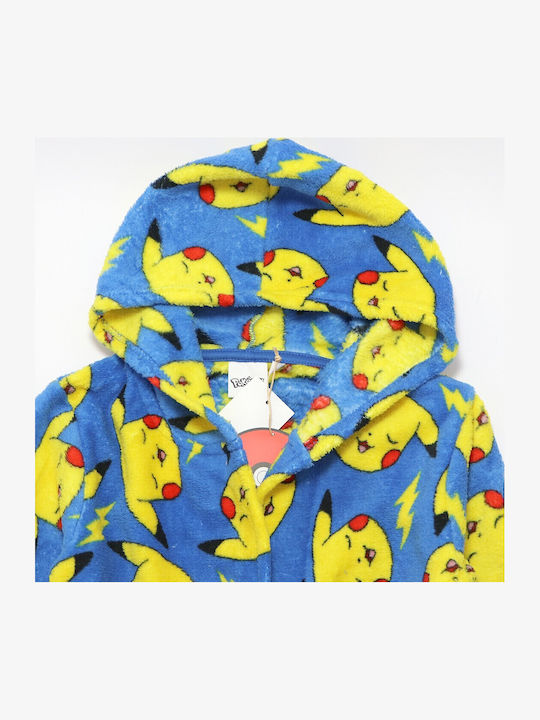 Kids' Robe Winter Fleece Coral, Blue Pokémon