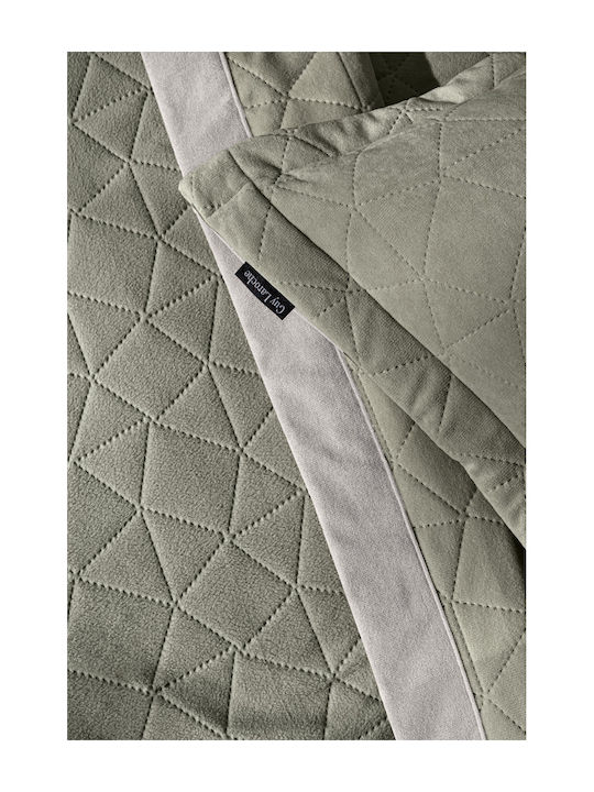 Guy Laroche Avalon Dreisitzer-Sofa Wurf Samtig 170x300cm Cement