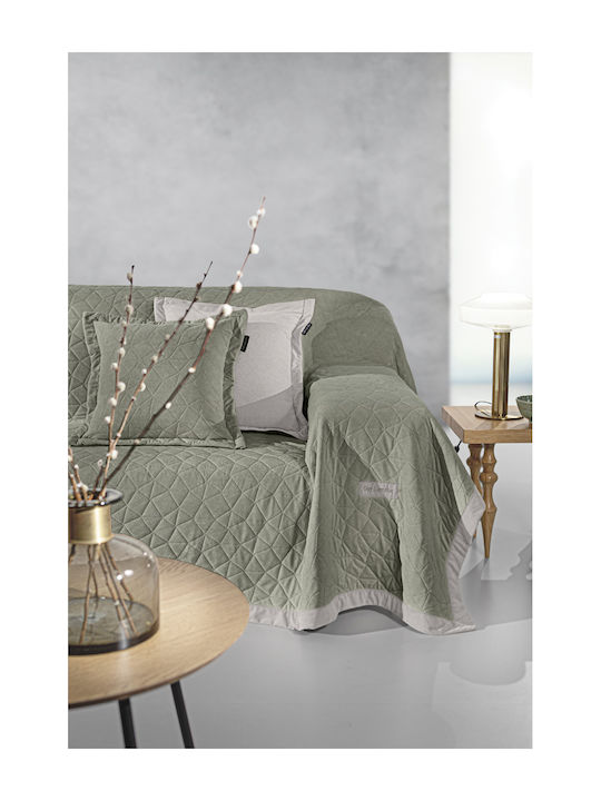 Guy Laroche Avalon Viersitzer-Sofa Überwurf Jacquard 170x350cm Carbon