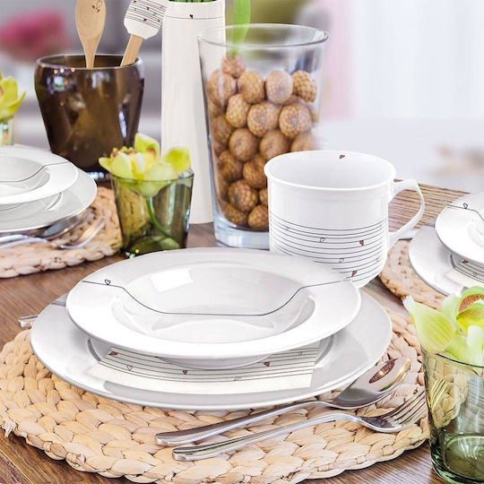 Orion Plate Shallow made of Porcelain White with Diameter 27cm