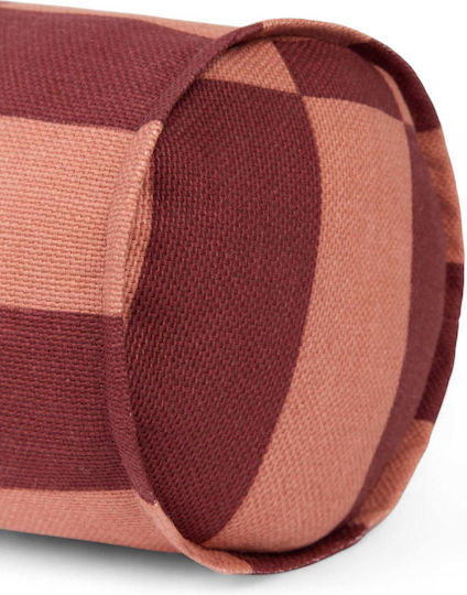 Vibes Μαξιλάρι Κυλινδρικό Maroon Tiles