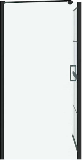 vidaXL Duschkabine Badewanne mit Zusammenklappbarer Tür 80x68x129.5cm Klarglas Schwarz