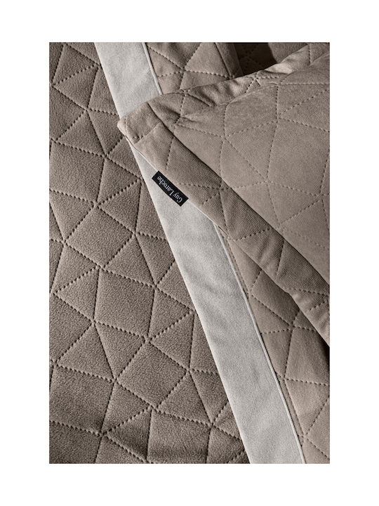 Guy Laroche Dekorativer Kissenbezug Avalon aus Samt Braune 40x40cm