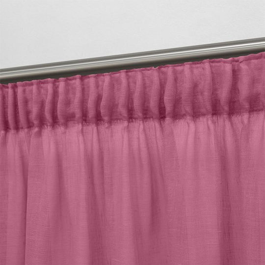 Lino Home Κουρτίνα με Τρέσα 1010 Φούξια 295x300εκ.
