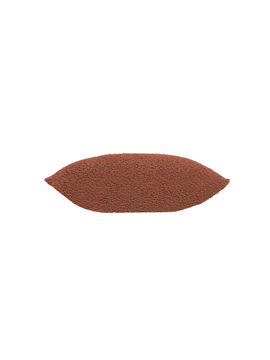 Douceur d'Intérieur Decorative Pillow Case Woolen Fleece Terracotta 1612920 40x40cm