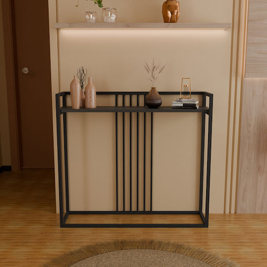 Convida Metal Console Table Gray L100xW25xH90cm