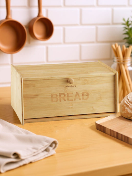 Klausberg Bread Box made of Bamboo Brown 39.5x24.5x18cm