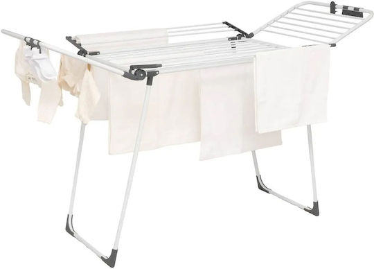 5Five Folding Floor Clothes Drying Rack Metallic with Hanging Length 25m