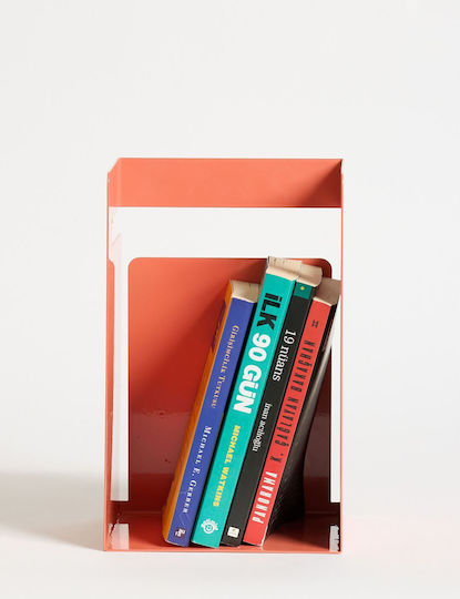 Βιβλιοστάτης Cube 438ctf1306 18x15,5x19cm Salmon Hanah Home Μέταλλο
