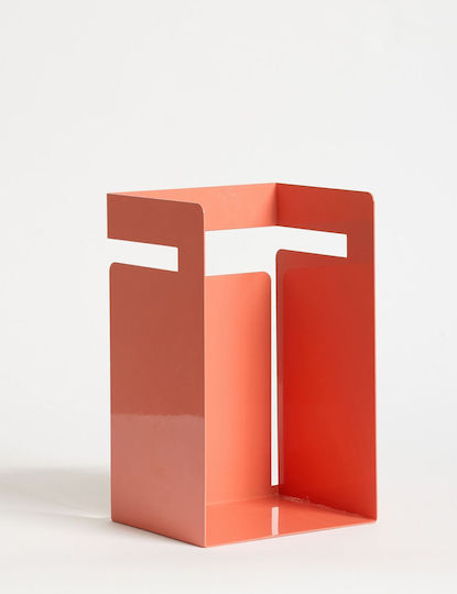 Βιβλιοστάτης Cube 438ctf1306 18x15,5x19cm Salmon Hanah Home Μέταλλο