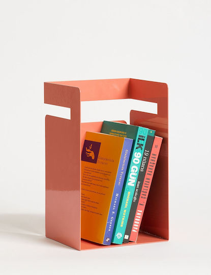 Βιβλιοστάτης Cube 438ctf1306 18x15,5x19cm Salmon Hanah Home Μέταλλο