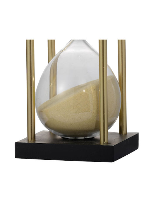 Artekko Clepsidră Decorativă Pentru Birou Din Sticlă 9.5x9.5x25.5 cm În Culoare Neagră