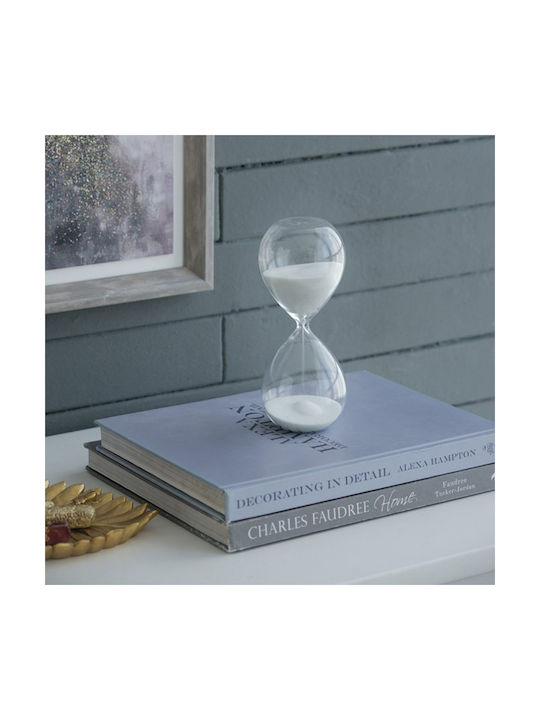Artekko Пясъчен Часовник Декоративен В Бял Цвят 8x8x20см Пясъчен Часовник Artekko Пясъчен Часовник Декоративен В Бял Цвят 8x8x20см Пясъчен Часовник