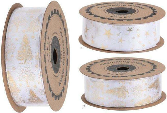 Zaros YL148 White/Gold Ribbon with Tree