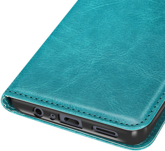 Mayaxess Wallet Case Galaxy A07 Wrist Strap Stand Function Blue Green