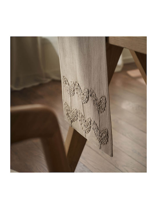 Gofis Home Ράνερ Βαμβακερό Μπεζ 33x150εκ.