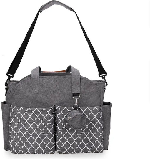 Queen Mother Shoulder/Hand Diaper Bag Gray 40x29x13cm.