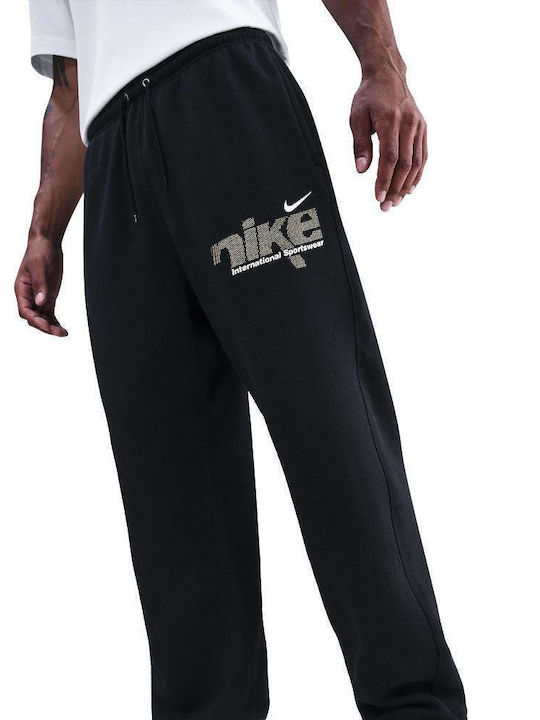 Sportswear Club Παντελόνι Φόρμας με Λάστιχο Μαύρο