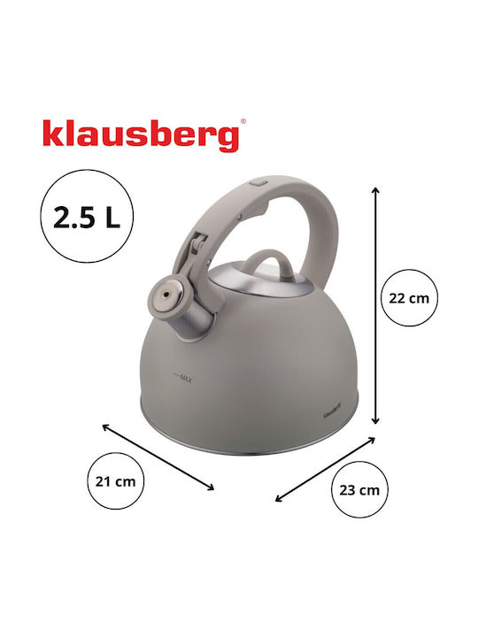 Klausberg Kettle Stainless Steel Gray 2500ml