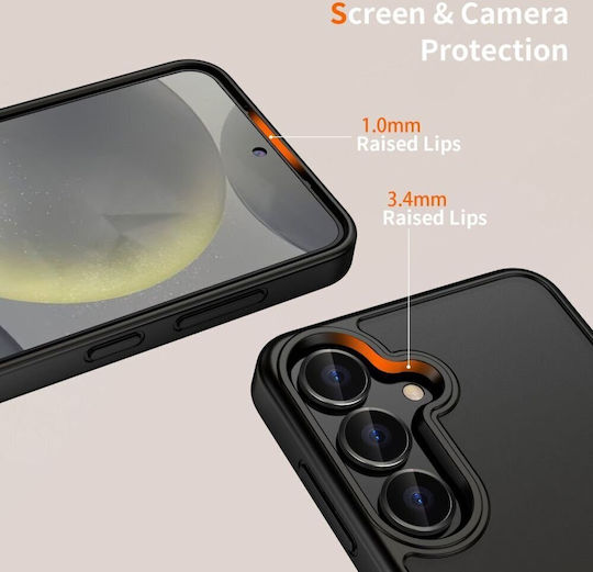 Tech-Protect Magmat Back Cover Silicone / Plastic Black (Galaxy S25 FE)