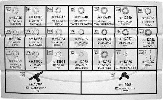 JBM Auto Handwerkzeug Düse Set 551 Stück für Kia / Land Rover / Mann