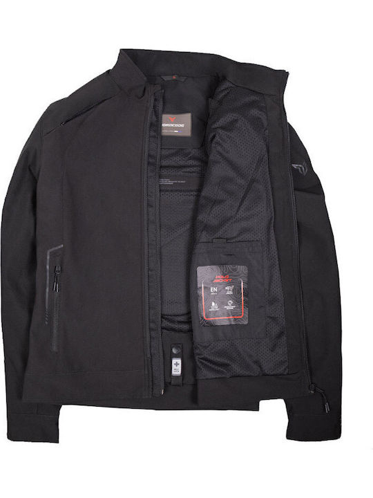 Nordcode Polo Winter Herren Motorradjacke Softshell Schwarz