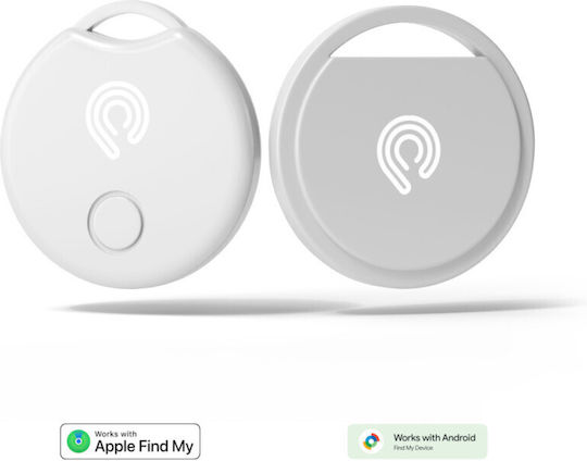 Hyperloq NeoTag Classic Съвместим с Google Find Hub Бял