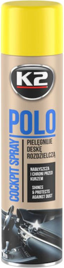 K2 Polo Cockpit Spray Σπρέι Γυαλίσματος για Ταμπλό Αυτοκινήτου με Άρωμα Λεμόνι 400ml