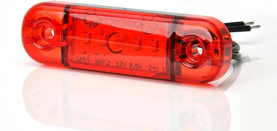 Светодиодна позиционна светлина 712 W97.2 12v-24v червена Was