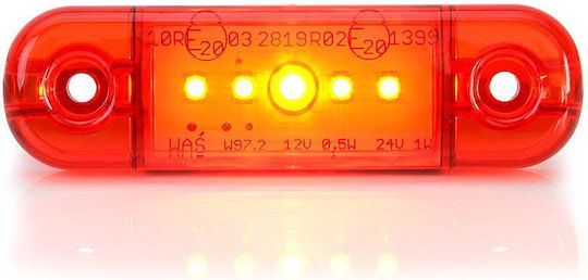 Светодиодна позиционна светлина 712 W97.2 12v-24v червена Was