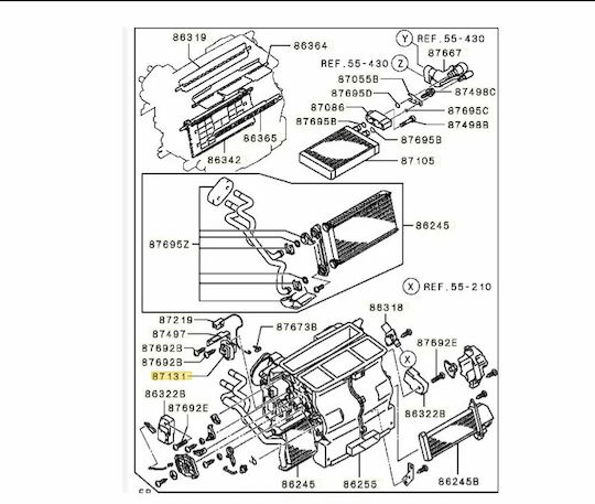 Fan Relay Resistor Mitsubishi L200 '06-'11 '12-'14 Auto A C