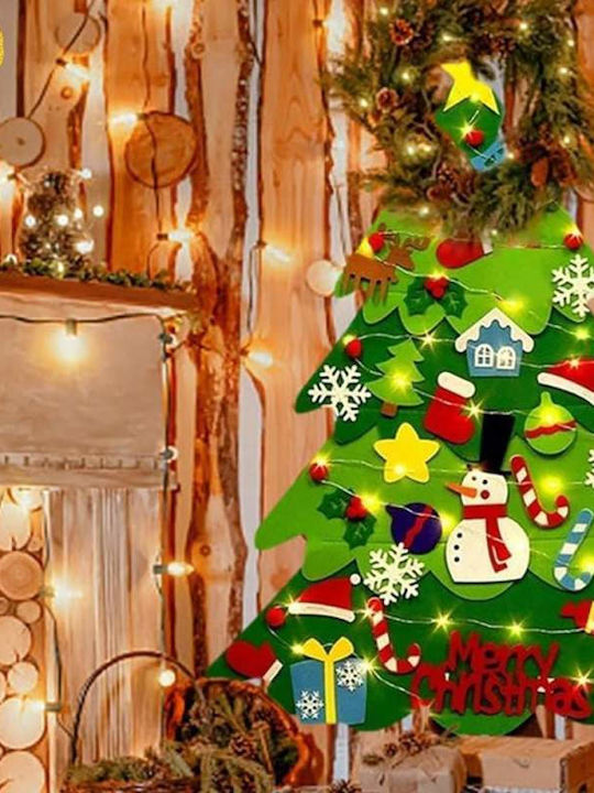 cu lumină LED Decorațiune de Crăciun Material textil Braduleț 98cm. Verde
