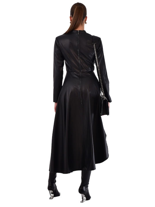 Leather Evening Dress Black