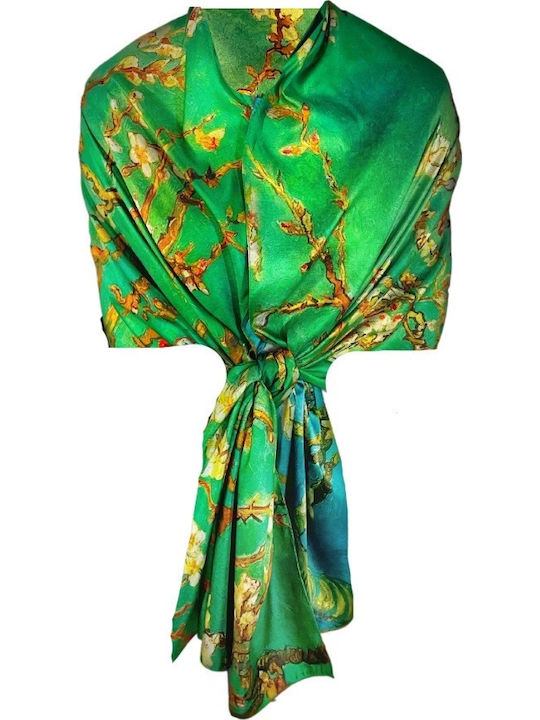 Women's Silk Scarf Green