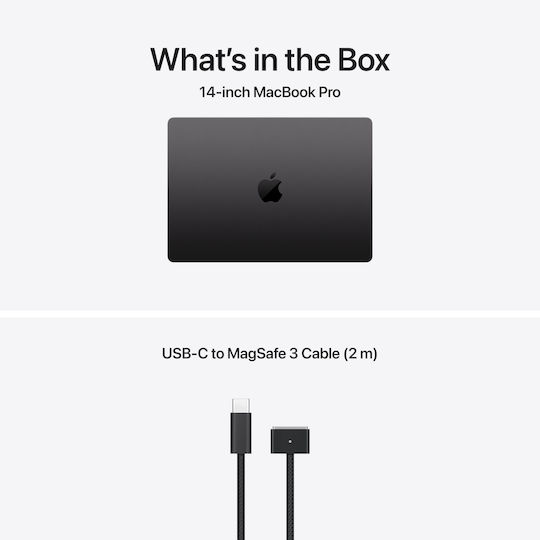 Apple MacBook Pro 14.2 IPS Retina Display 120Hz (M5-10-Core/16GB/512GB SSD/10-Core GPU) with 70W Charger Space Black US Keyboard