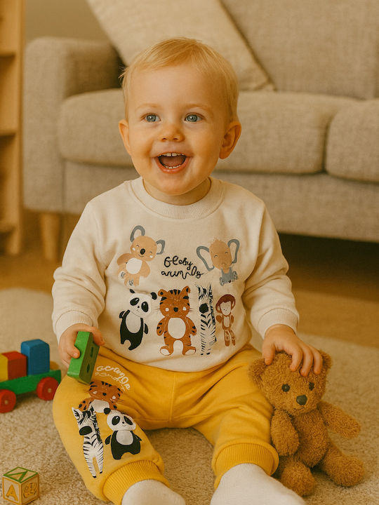 Kids Sweatpants Set Yellow
