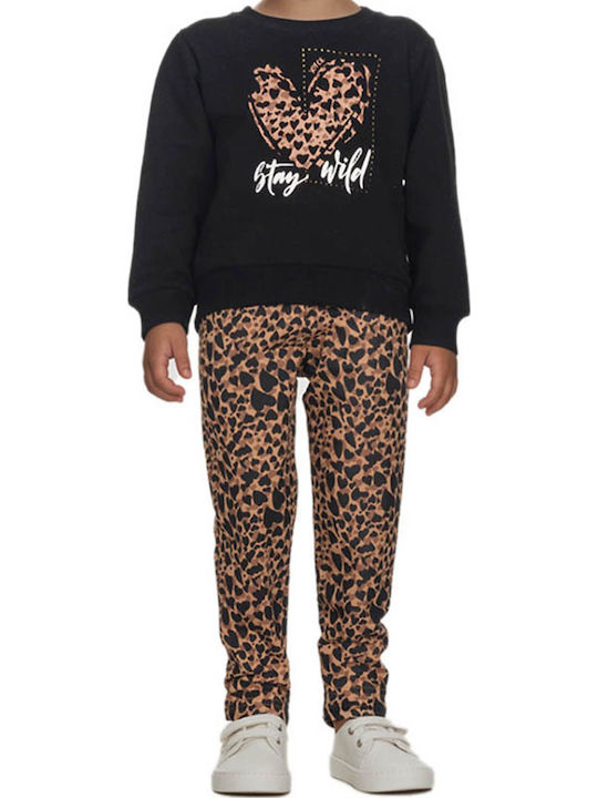 Kinder-Set mit Leggings Winter 2Stück Black