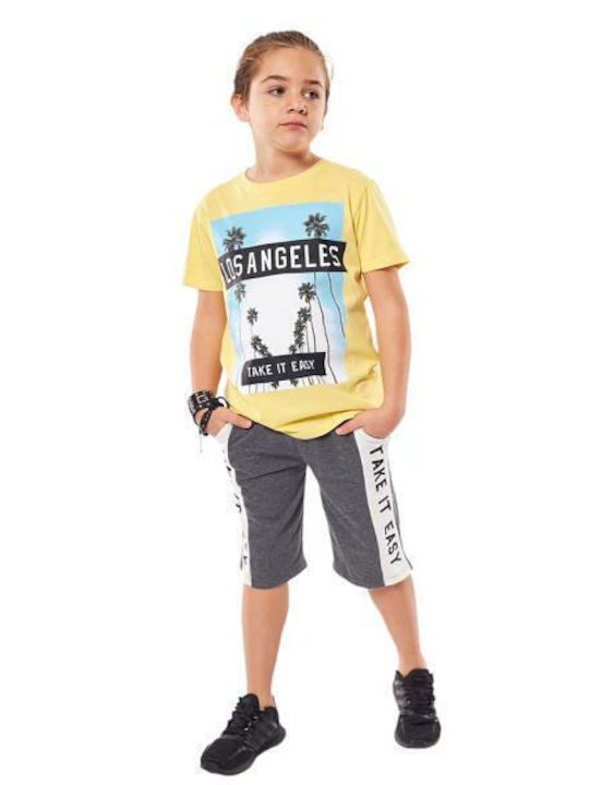 Kids' Set with Shorts Summer 2pcs Yellow
