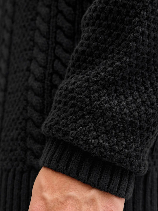Turtleneck Long Sleeve Black Sweater