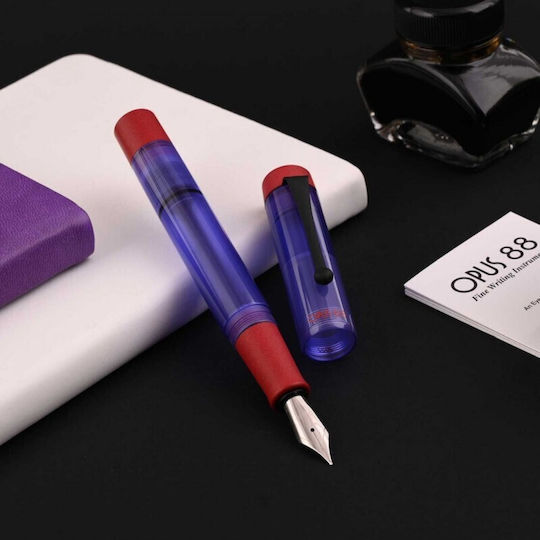 Opus 88 Stilou Demonstrator Violet Ediție Specială Pană Neagră 4710484644411 Pană Extra Fine